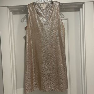Julie Brown gold dress size large but you could be any size and wear this!